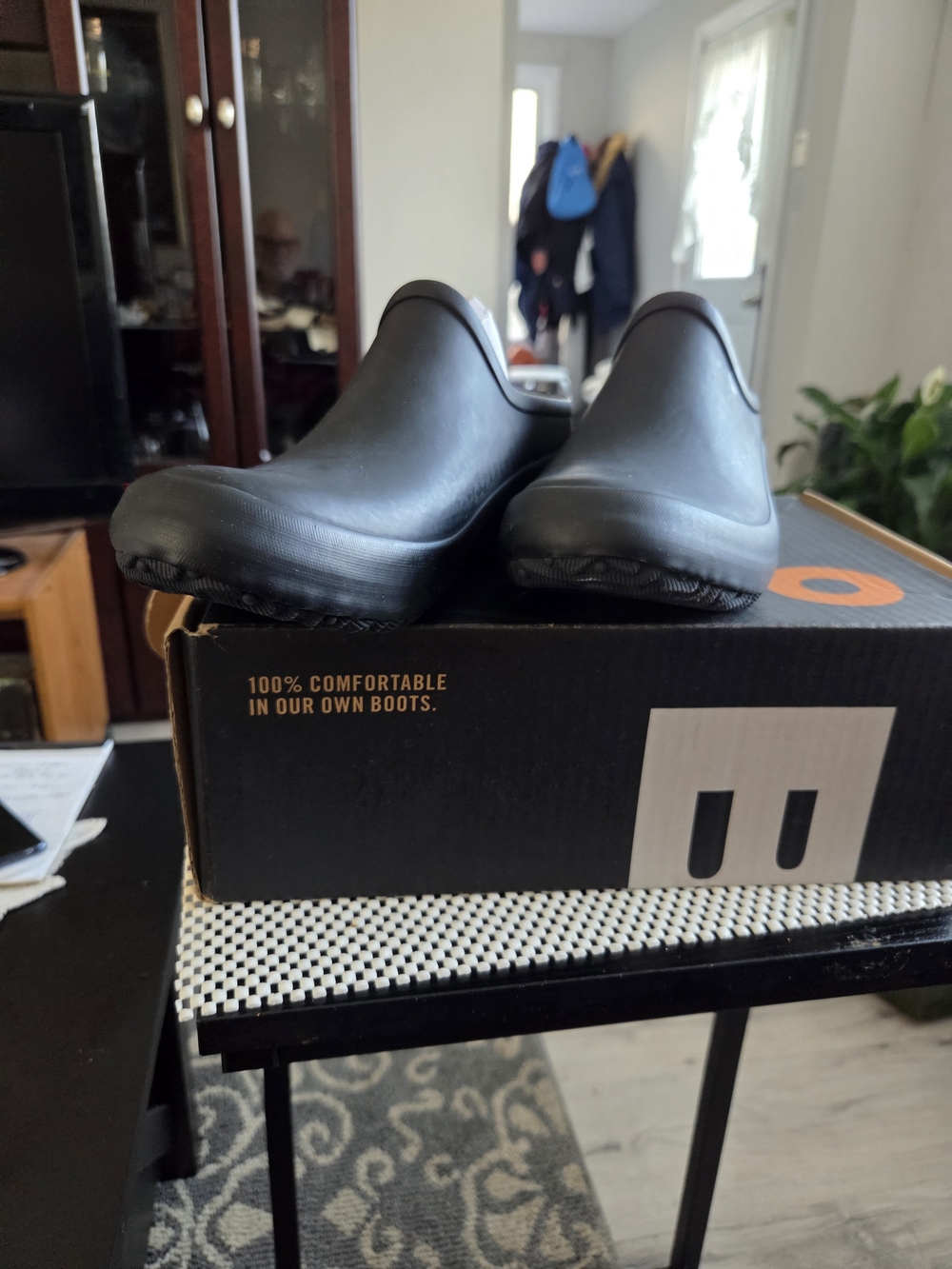 Bogs Black Slip-On Rain Clogs - Women's .Brand New In the Box .